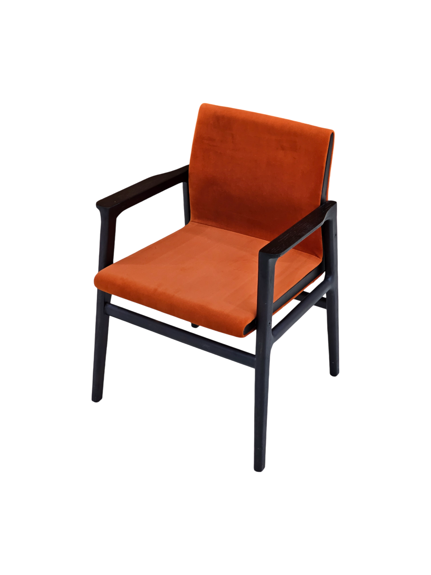 Orange Velvet Dining Chair