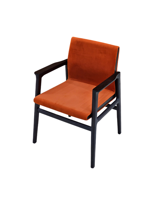 Orange Velvet Dining Chair