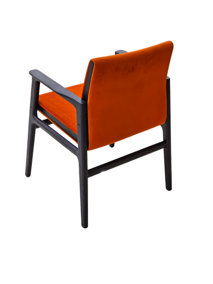 Orange Velvet Dining Chair