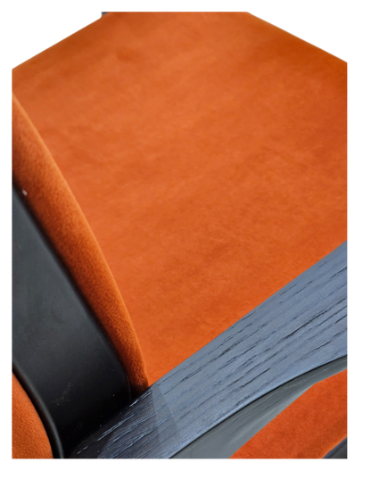 Orange Velvet Dining Chair