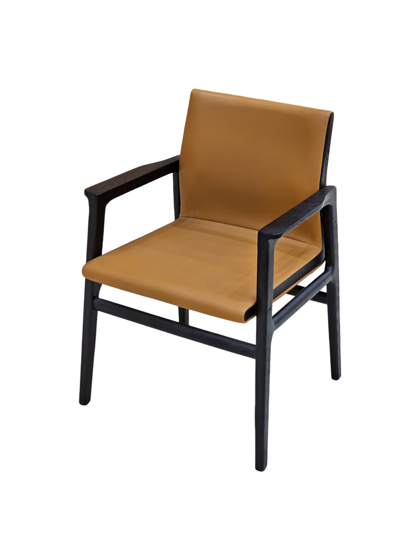 Brown Leather Dining Chair