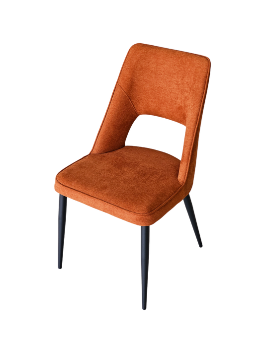 Orange Cotton Dining Chair