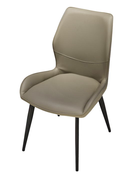 Gray Leather Dining Chair