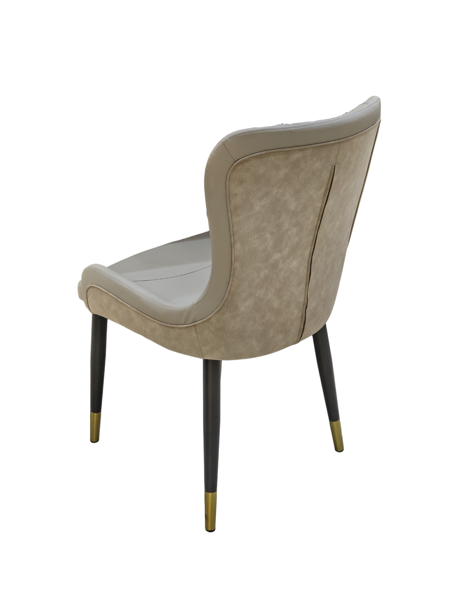 Grey Leather Dining Chair