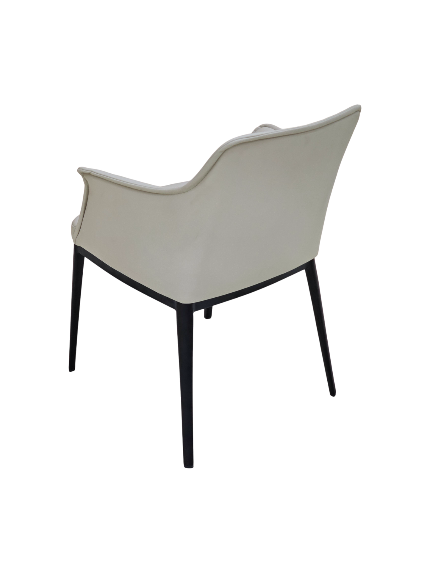 Grey Leather Dining Chair