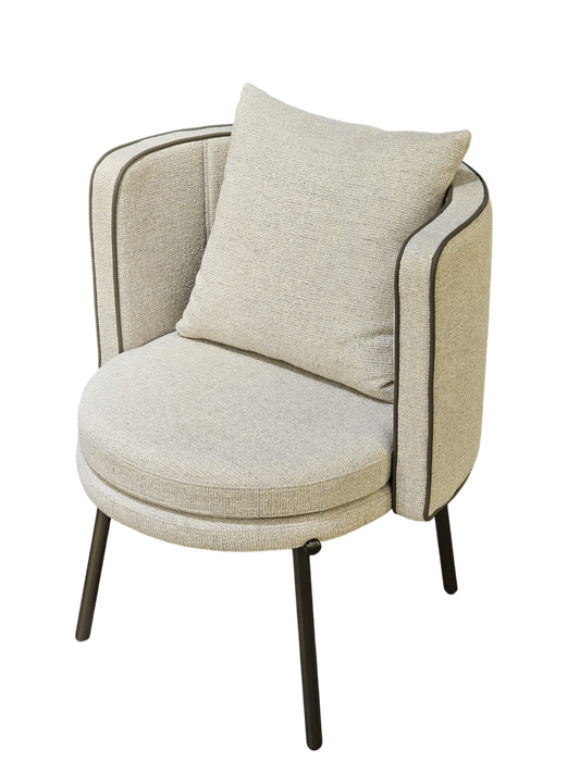 Gray Cotton Dining Chair