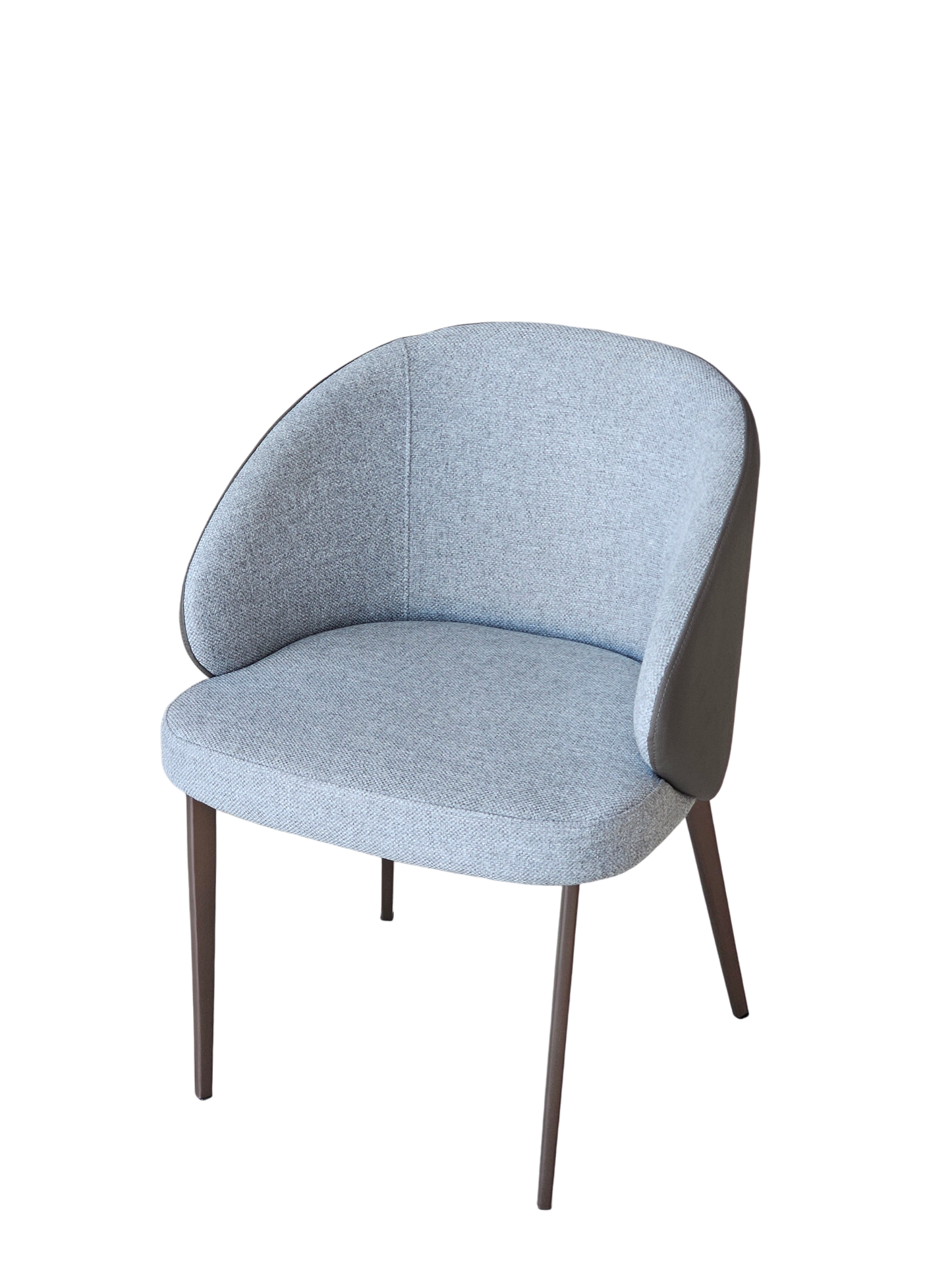 Gray And Brown Cotton Dining Chair