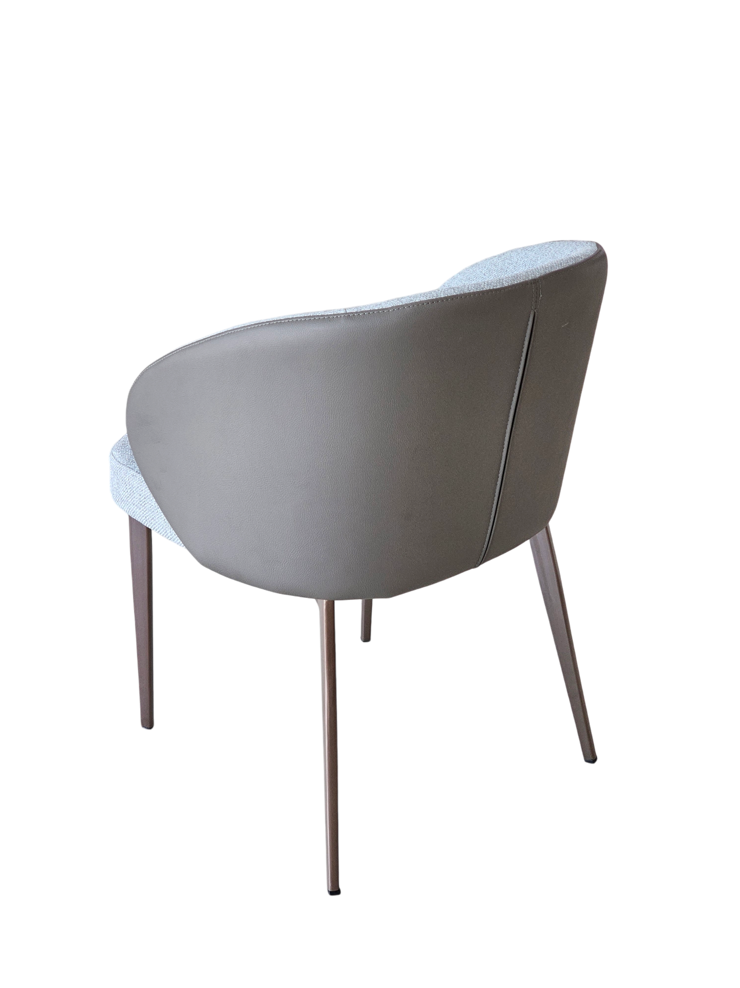 Gray And Brown Cotton Dining Chair