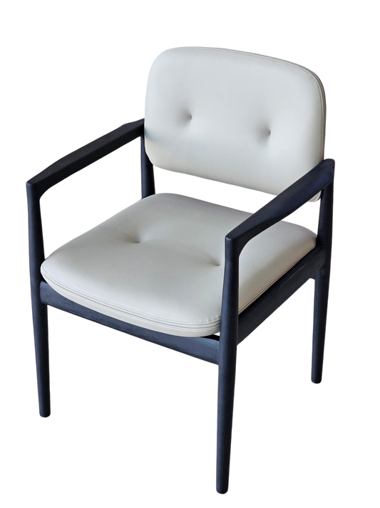 White Leather Dining Chair